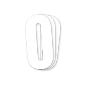 Blackbird siffror vit 3st/sats 13x7cm #0 - Motocross nummerdekaler - 381-5047-10-0 - 1