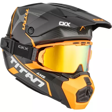 CKX Hjälm Titan AMS Conrod Orange Matt Carbon + Goggles - Snöskoterhjälmar - 58-27000 - 2