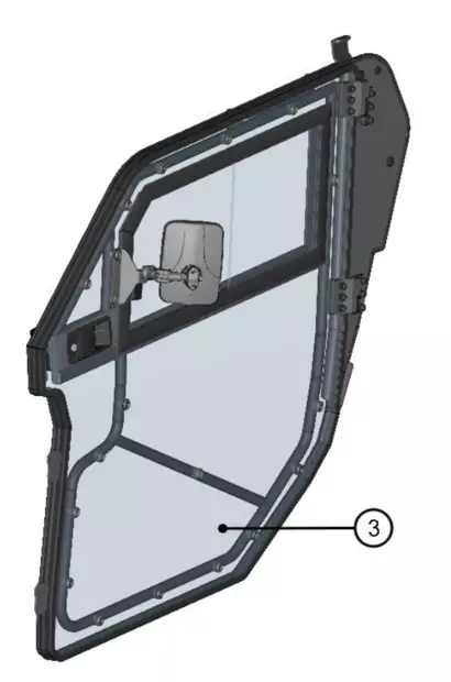 DFK Dörr komplett Vänster Can-Am Maverick Trail - ATV vindrutor - 723-52S05U01S40 - 1