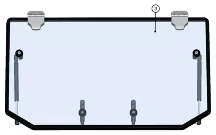 DFK vindrutemontering Can-Am Maverick Trail - ATV vindrutor - 723-52S05U01-10M00 - 4