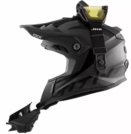 CKX Titan Airflow skoterhjälm + goggles, matt carbon - Snöskoterhjälmar - 58-2200 - 2