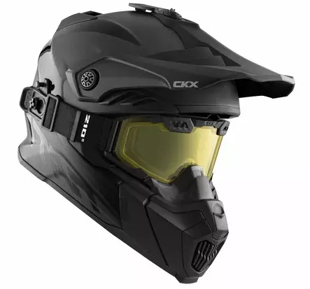 CKX Titan Airflow skoterhjälm + goggles, matt carbon - Snöskoterhjälmar - 58-2200 - 1