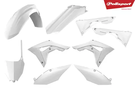 Polisport plastkit CRF250 18-21/CRF450 17-20, Vit - Motocross plastsats - 178-90720 - 1
