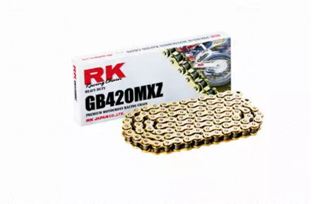RK GB420MXZ Offroad kedja Guld + clips kedjelås - Kedjor - 282-420151-140 - 1