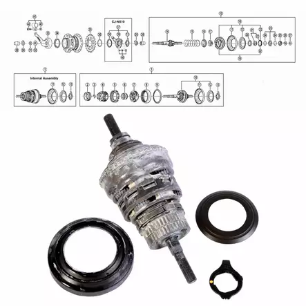 SHIMANO NEXUS 7-V (SG-7C30), Navinsats 175,5mm - Baknav Shimano 7-v - 64200 - 1