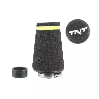 TNT Luftfilter Speed, Svart, Anslutning Ø 28/35mm, (Ø 70mm l. 100mm) - Luftfilter - 302-0834-0 - 1