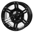 BSK Fälg 12x7 4/110 5+2 Svart - ATV fälgar - 74-BSK-124110 - 1