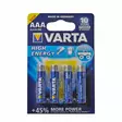 Batteri VARTA LR03 AAA 1, 5V, 4st/förp - Lyktor och delar - 62720 - 1