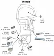 Perf metals anod, Side Pocket Honda - Anoder - 126-1-001980 - 1