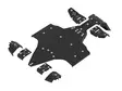 Iron Baltic hasplåt komplett sats Polaris Sportsman Touring XP 1000 2018+ - ATV plast hasplåtar - 0224100 - 3