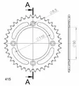 Supersprox Rear Sprocket Alu RAL-452:39 Black - MC Bakdrev - 27-3-452-39-0 - 2