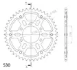 Supersprox Stealth Rear sprocket Black - MC Bakdrev - 272-816-RST-45-0 - 2