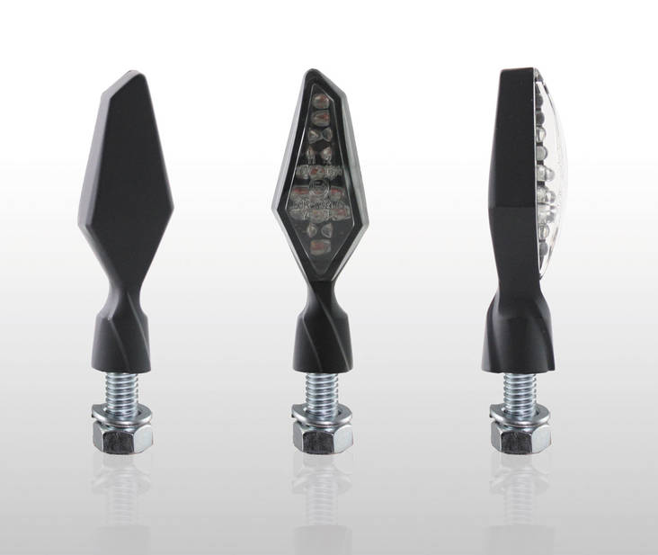 Chaft Draft, LED indicators, black - MC Blinkers - IN580 - 1