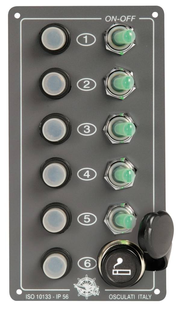 5 switches panel + lighter - Säkrings- och elpaneler - M14-705-00 - 1