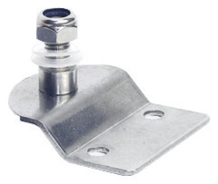 SS embossed plate w/pin - Däcksbeslag och tillbehör - M38-013-10 - 1