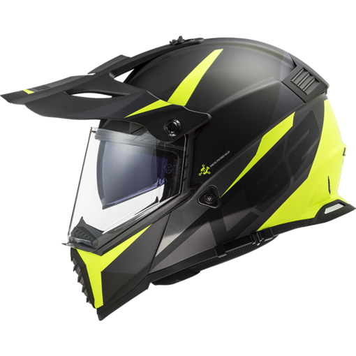 Adventure hjälm LS2 MX436 Pioneer Evo Router, gul - Mototrade.se webbutik