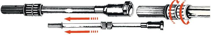 Telescopic extension rod - Inombordsmotordelar - M45-159-00 - 1