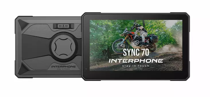 Interphone Sync70 Essential smartskärm för motorcykel (Apple CarPlay / Android Auto) - MC Mobil och tablet tillbehör - 297-2410 - 1