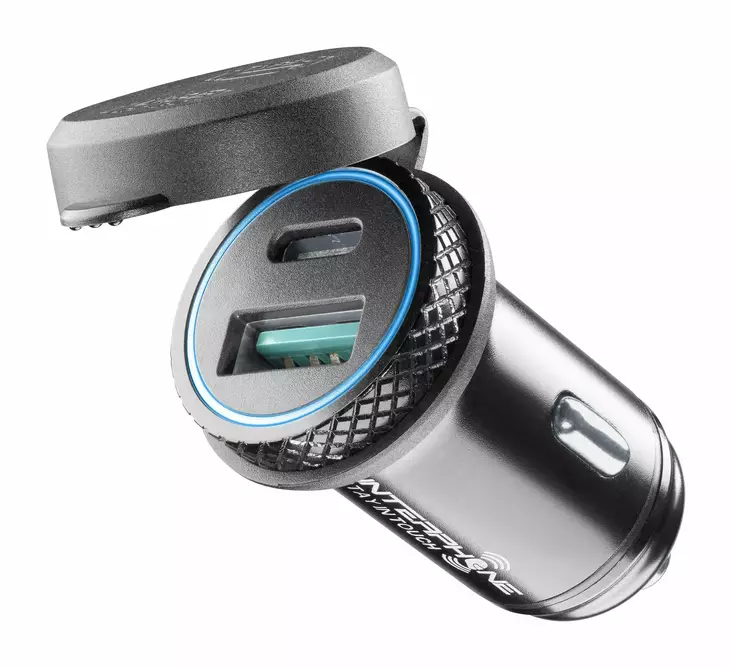 Interphone USB-A&C-adapter för cigarettändare - MC Andra eldelar - 297-2480 - 1