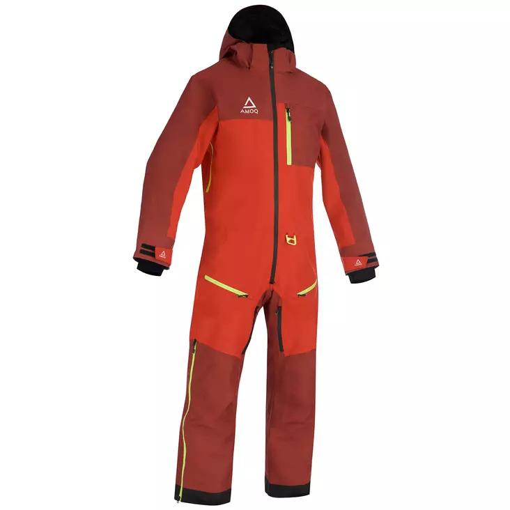 AMOQ Dynamic snöskoteroverall, fodrad, röd/gul - Skoteroveraller - 645-26140260 - 1
