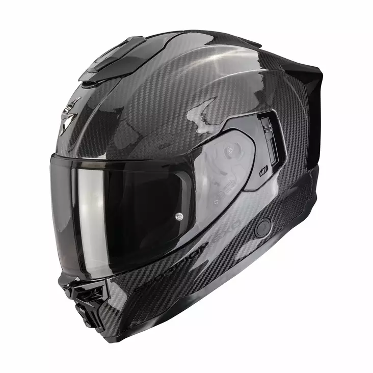 SCORPION hjälm EXO-1500 CARBON AIR Solid, svart - MC integralhjälmar - 649-26120 - 1