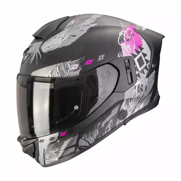 SCORPION hjälm EXO-530 AIR HADJI, matt svart/rosa - MC integralhjälmar - 649-26190 - 1