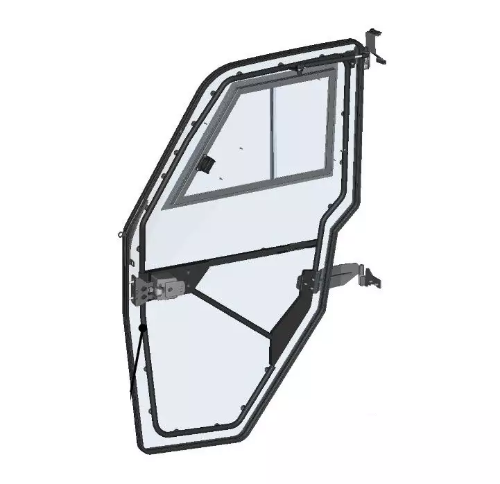 DFK Höger dörr komplett Premium Polaris Ranger XP 1000 + Diesel 2020-> - Reservdelar för DFK-värmehyttar - 723-32S12U10S50 - 1