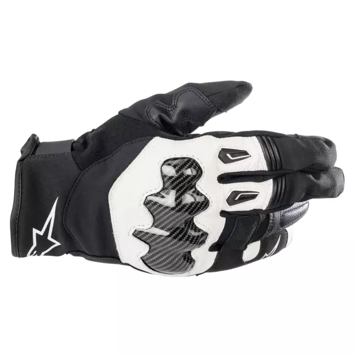 MC handskar Alpinestars SMX-1 Drystar, svart/vit - MC handskar - D439220 - 1