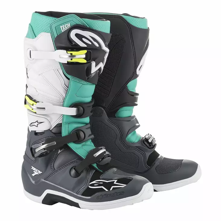 Alpinestars crosstövel Tech 7 svart/vit/teal - Crosstövlar - D254620 - 1