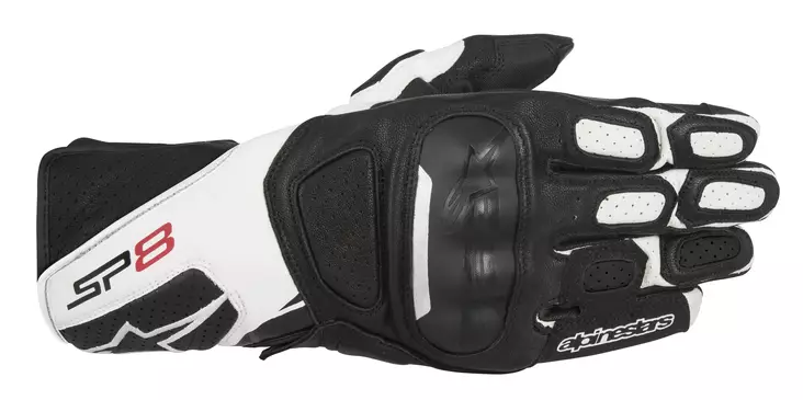 Handskar Alpinestars Stella SP-8 V2, svart/vit - MC handskar - D206180 - 1