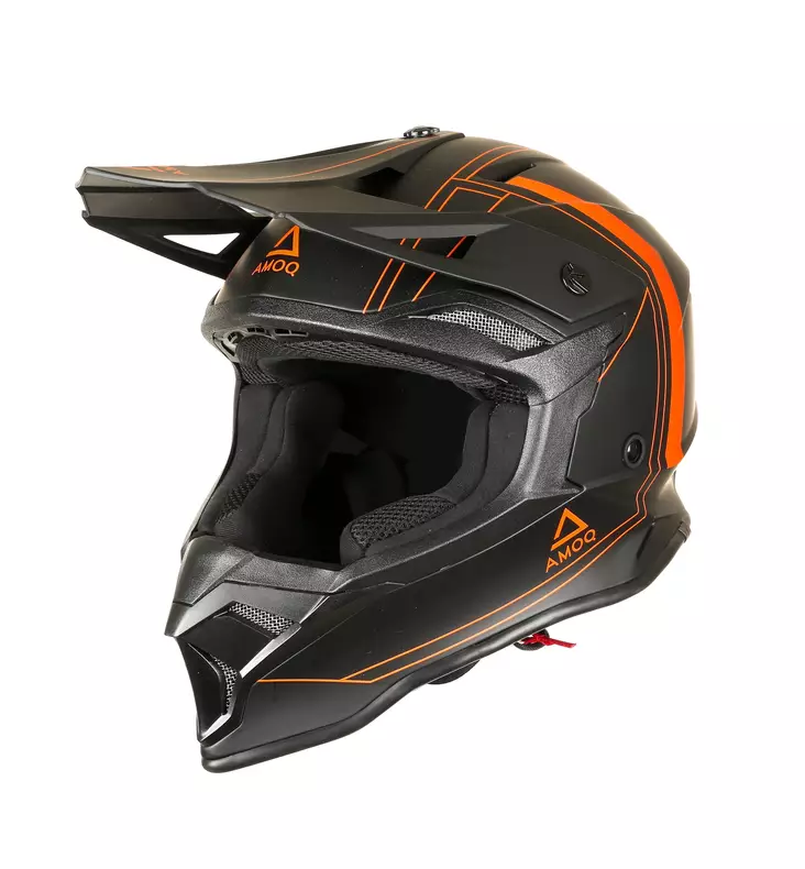 AMOQ Vertigo MIPS hjälm, svart/orange - Snöskoterhjälmar - 645-22160208-0 - 1