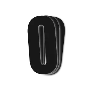 Blackbird siffror svart 3s13x7cm #0 - Motocross nummerdekaler - 381-5047-20-0 - 1