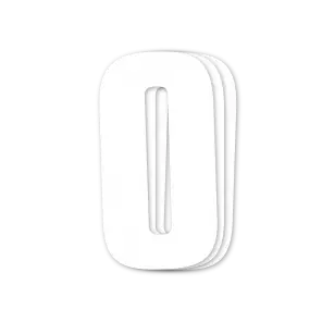 Blackbird siffror vit 3st/sats 16x7,5cm #0 - Motocross nummerdekaler - 381-5048-10-0 - 1