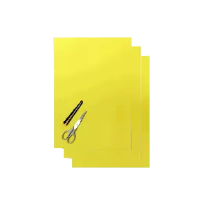 Blackbird Klisterark neon gul 47x33cm (3st) - Motocross nummerdekaler - 381-505150 - 1