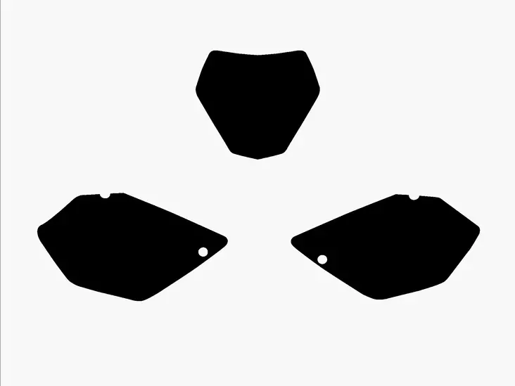 Blackbird nummerbottnar svart YZ125/250 06-14 - Motocross nummerplåt - 381-321620 - 1