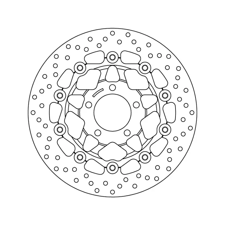 Brembo Bromsskiva Serie Oro floating - MC Bromsskivor - 232-78B40820 - 1