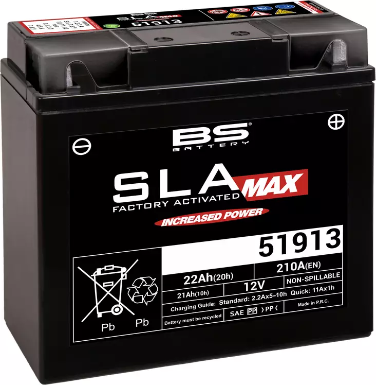 BS Battery 51913 (FA) SLA MAX - Sealed & Activated - BS batteri - 140-300860 - 1