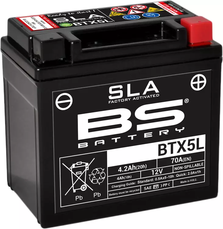 BS Battery BTX5L (FA) SLA - Sealed & Activated - BS batteri - 140-300670 - 1