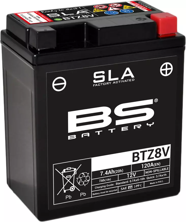 BS Battery BTZ8V (FA) SLA - Sealed & Activated - BS batteri - 140-300890 - 1