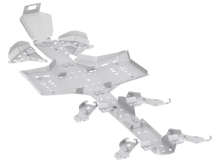 Skid plate full set (aluminium): CanAm G2 Outlander 6x6: (2019+) - ATV aluminium hasplåtar - 0224800 - 1