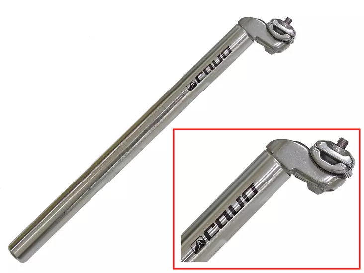 Sadelstolpe CAVO 25,0x400mm, silver, alu, inkl.klamma - Sadelstolpar - 42-6250 - 1