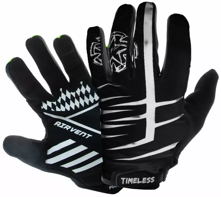 MC handskar Timeless X-fighter, svart/vit - MC handskar - 648-2352-0 - 1
