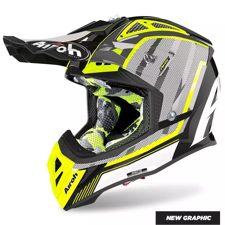 Crosshjälm Airoh Aviator 2.3 AMSS Glow, gul chrome - Crosshjälmar - 57-2008-0 - 1