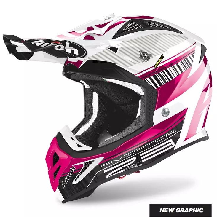 Crosshjälm Airoh Aviator 2.3 AMSS Novak, rosa chrome - Crosshjälmar - 57-2007-0 - 1