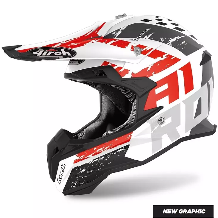 Crosshjälm Airoh Terminator Open Vision Hanger, röd matt - Crosshjälmar - 57-2041-0 - 1