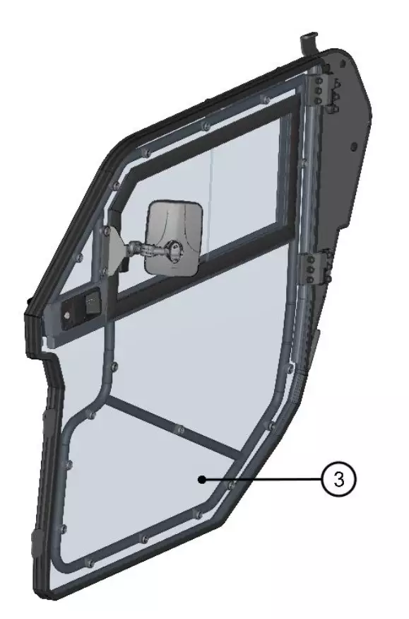 DFK Dörr komplett Vänster Can-Am Maverick Trail - ATV vindrutor - 723-52S05U01S40 - 1