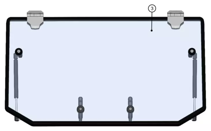 DFK vindrutemontering Can-Am Maverick Trail - ATV vindrutor - 723-52S05U01-10M00 - 4
