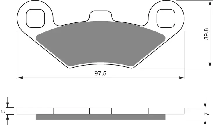 GOLDFREN Bromsbelägg 280 Ceramic Carbon AD - Motocross bromsbelägg - 48-12-280 - 1