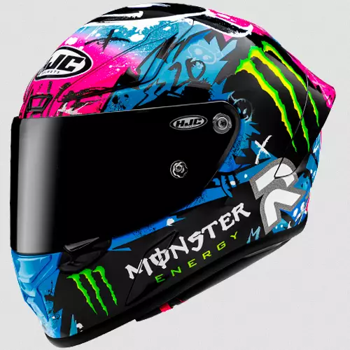 HJC Hjälm RPHA 1 Quartararo Le Mans II, blå/rosa/svart - MC integralhjälmar - 630-25900 - 1