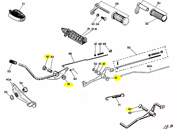 Bussning, Nylon, Bromspedal, Tunturi - Pedaler - 307-52110360 - 1